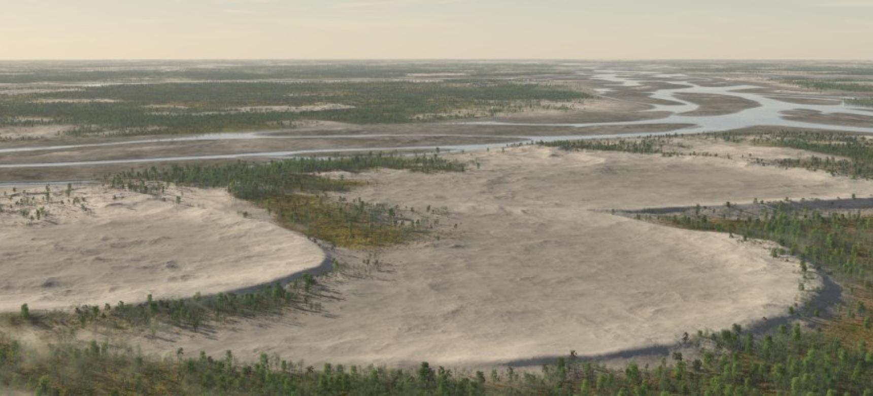Visualisatie Oosterschelde dekzandperiode