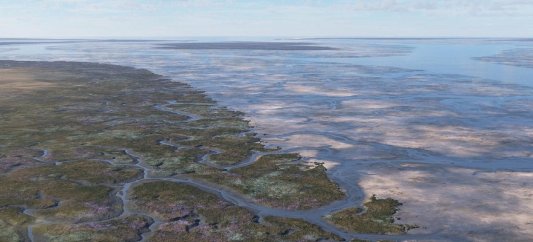 Visualisatie Oosterschelde kwelderlandschap 2750BC