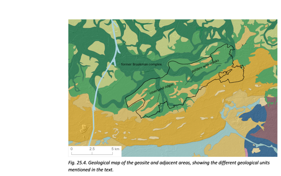 Geological map of the geosite and adjacent areas